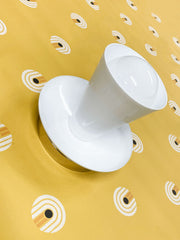 White modern monochromatic sconce or single light flushmount ceiling wall fixture