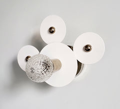 white and chrome asymmetric wall sconce modern accent lighting