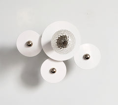 white and chrome asymmetric wall sconce modern accent lighting