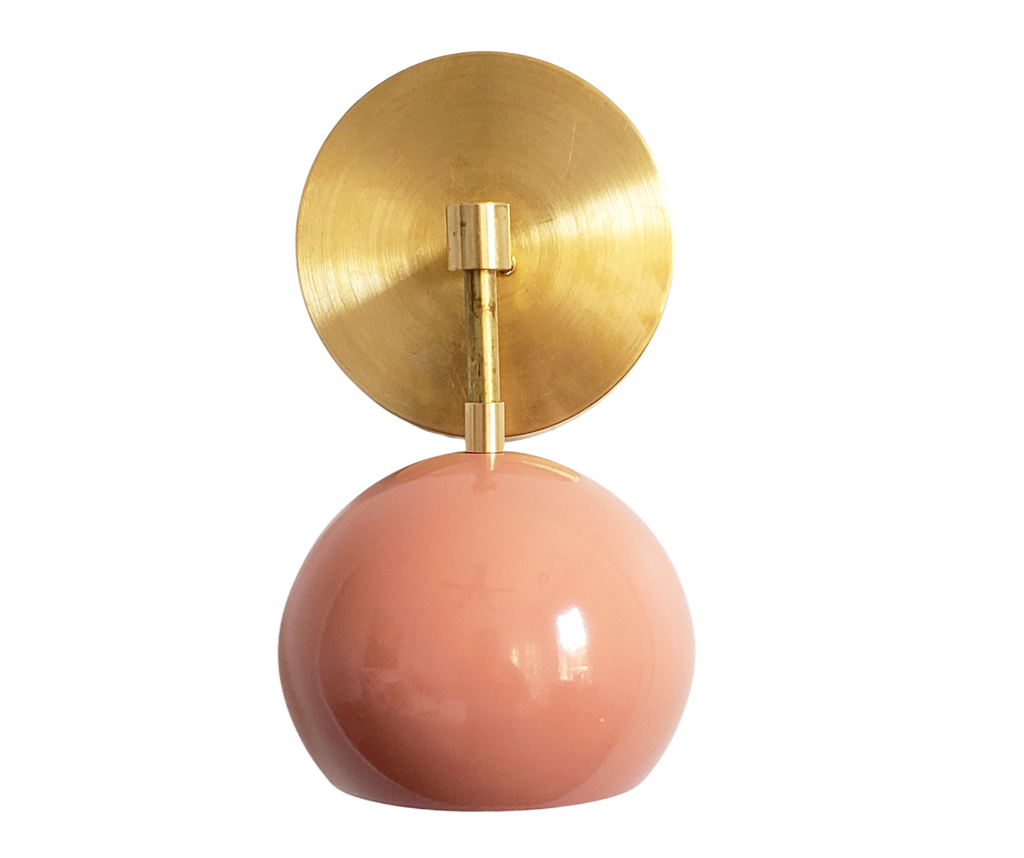 Loa Sconce with Peach Shade