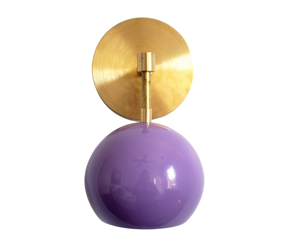Loa Sconce with Orchid Shade