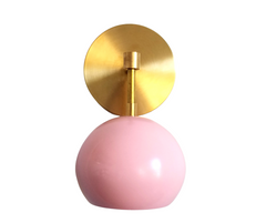Loa Sconce with Blush Pink Shade
