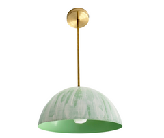 Noma Pendant Handpainted in Mint & White