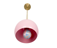 Large Loa Pendant with Blush Pink Shade