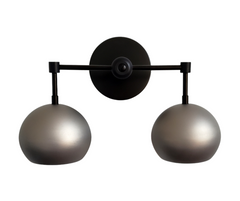 Double Loa Sconce with Steel Shades