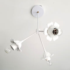 white floral chandelier for small spaces
