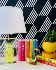 Yellow and mustard color blocked planter