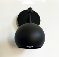 All black globe wall sconce scandinavian design midcentury modern wall lighting matte black