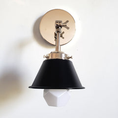 Black and chrome adjustable wall sconce lighting modern decor