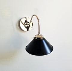 chrome and black traditional wall sconce curved arm lighting for open shelving vanity lighting wall sconce light fixture
