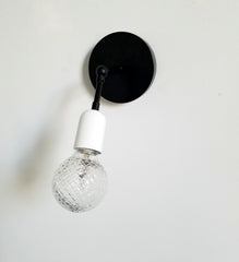black and white modern wall sconce shelf lighting adjustable light fixture industrial midcentury inspired bathroom vanity lighting
