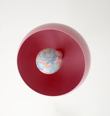 Light Pink and brass mid century inspired pendant light