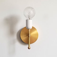 white brass modern wall sconce accent lighting light fixture