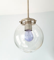 modern chrome and glass pendant light