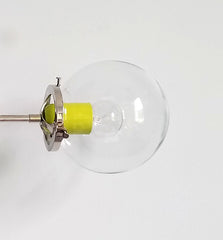 modern chrome and yellow ceiling chandelier lighting boho