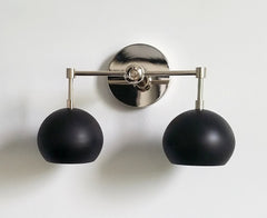 Chrome and Matte black double loa sconce modern lighting