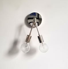 Chrome vanity wall lighting polished nickel modern fixture