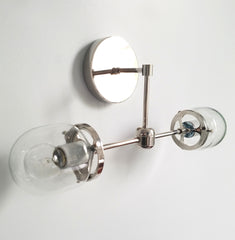 chrome wall sconce bathroom light fixture