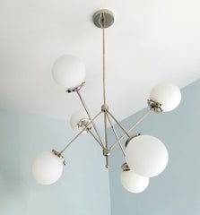 modern angular chandelier light fixture for traditional meets modern home renovation