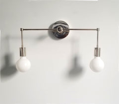 chrome wall sconce magazine lighting bathroom light fixture nickel