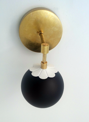 black white brass daisy sconce modern bathroom sconce sazerac stitches