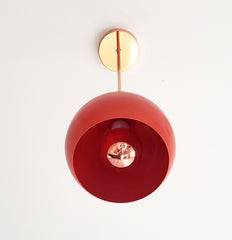 Large Loa Pendant with Flame Orange Shade