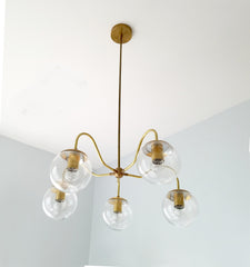 brass dining room chandelier