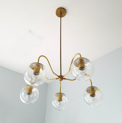 modern brass chandelier