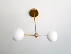 white and brass globe shade pendant light small chandelier