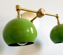 brass and spring green wall lighting modern home style