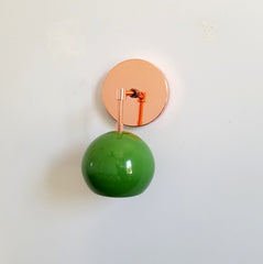 copper and bright green greenery wall sconce modern mid century inspired wall sconce lighting