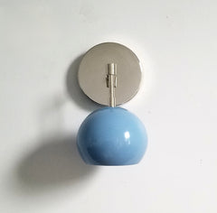 Loa Sconce with Hydrangea Blue Shade