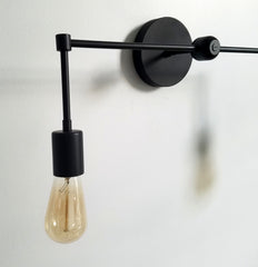 black modern wall sconce