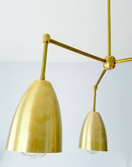 Michoud chandelier modern lighting brass chandelier cone chandelier mid-century modern MCM sazerac stitches