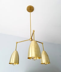 Michoud chandelier modern lighting brass chandelier cone chandelier mid-century modern MCM sazerac stitches