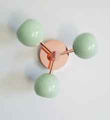 mint and copper wall sconce flushmount ceiling light mid century modern pop art light fixture