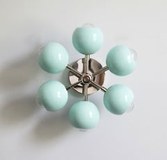chrome and mint midcentury modern italian fixture ceiling mount light home decor nursery design