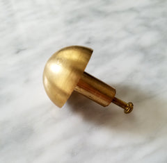 modern brass knob drawer pull mushroom head circular simple all raw brass handmade custom hardware drawer pull