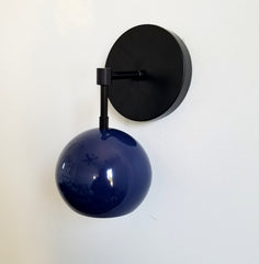 black and navy modern wall sconce mid century scandinavian colorful light fixture wall lighting