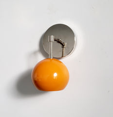 chrome and orange mid century modern wall sconce accent lighting