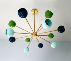 orion chandelier mid century design modern sputnik colorful lighting italian inspired