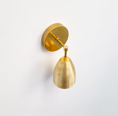 modern light fixture brass cone wall sconce bathroom lighting