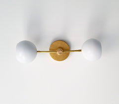 Linear horizontal modern sconce wall lighting globe shade