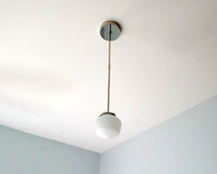 simple school-house style pendant chrome brass matte black kitchen lighting bathroom lighting pendant light fixture