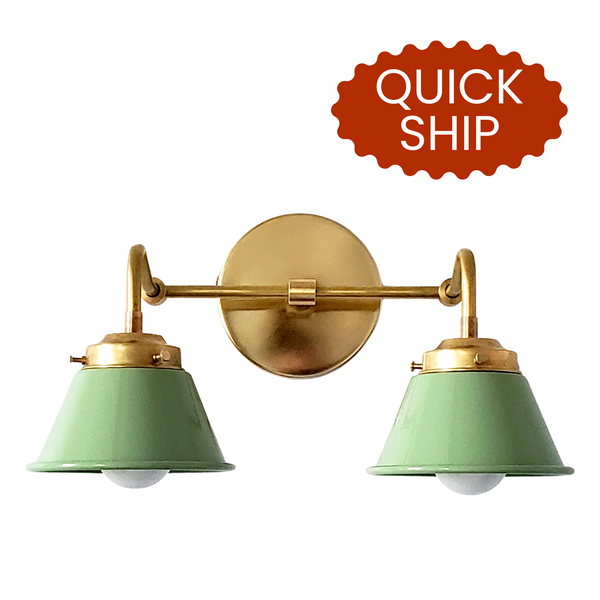 Quick Ship Double Kelly Sconce - Sazerac Stitches