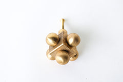 Chrome and brass geometric mini ball cube drawer pulls.  Like little pieces of jewelry for your furniture and cabinetry.  Add geometric flare that can work in both minimalist and maximalist decor styles.  Works with color and neutrals alike.