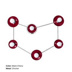 Black cherry & Chrome Capricorn Sconce
