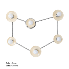 Cream & Chrome Capricorn Sconce
