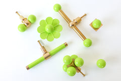 Solid Color Daisy Drawer Pull with a Ball