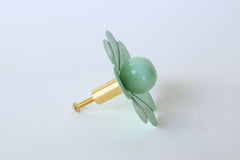 Solid Color Daisy Drawer Pull with a Ball